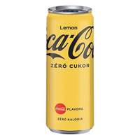 COCA-COLA üdítőital, szénsavas, 0,33 l, dobozos, coca cola "coca cola zero lemon" 1775208/1775202