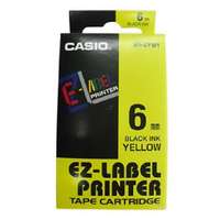 CASIO Feliratozó szalag casio xr 6 yw1 6mm x 8m sárga alapon fekete írásszín 10001042