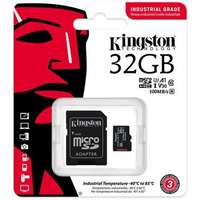 KINGSTON Kingston 32gb industrial uhs-1 class10 u3 v30 a1 vízálló microsdhc memóriakártya sdcit2/32gb