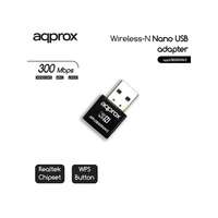 Approx Approx hálózati adapter - usb, nano, 300 mbps wireless n (802.11b/g/n) appusb300nav3