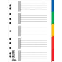 DONAU Regiszter, műanyag, a4, 5 részes, donau, színes 7704095pl-99
