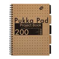 PUKKA PAD Pukka pad project book kraft a4 200 oldalas vonalas újrahasznosított spirálfüzet a15547081