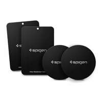 Spigen Spigen öntapadós fémlap 4db (mágneses autós tartóhoz ideális, kör/négyzet alakú) fekete 000ep20342