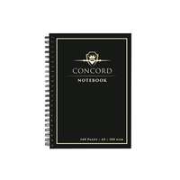 CONCORD Spirálfüzet, a5, vonalas, 70 lap, concord, fekete 8959-con