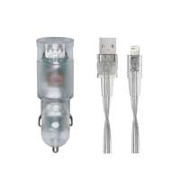 RivaCase Rivacase rivapower va4225 td2 car charger (2xusb/3,4a) with mfi lightning cable transparent 4260403573457