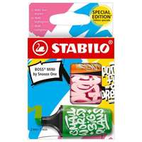 STABILO Stabilo boss mini by snooze one 3 db-os (zöld/pink/narancs) szövegkiemelő készlet 07/03-71