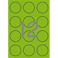 APLI Etikett, 60 mm kör, színes, apli, neon zöld, 240 etikett/csomag 02869