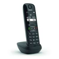 Gigaset Gigaset eco as690hx telefon készülék (vezeték nélküli, csak kézibeszélő, bázis nélkül) fekete/ezüst s30852-h2876-r601