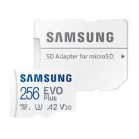 Samsung Samsung memóriakártya 256gb (microsdxc evoplus blue - class 10, uhs-1) + sd adapter mb-mc256ka-eu