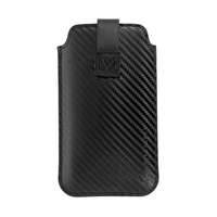 gigapack Tok álló, bőr hatású, pouch (univerzális, kihúzható, s méret, karbon minta) fekete gp-110100
