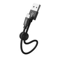 HOCO Hoco x35 adatkábel (usb - microusb, 25cm, gyorstöltő, csavarodás elleni védelem) fekete x35_mircousb_b