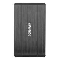 EVEREST Everest külső hdd ház 2.5" - hdc-270 (usb-a 2.0, max.: 1tb, ezüst) 11208