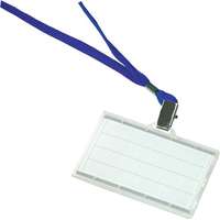 DONAU Azonosítókártya tartó, kék nyakba akasztóval, 85x50 mm, műanyag, donau 8347001pl-10