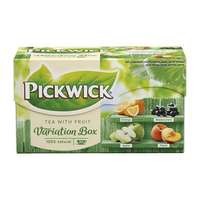 PICKWICK Fekete tea, 20x1,5 g, pickwick "variációk zöld", narancs, feketeribizli, alma, őszibarack 4061381
