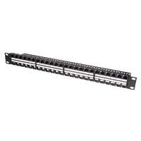 LogiLink Logilink 19" patch panel 48 keystone jack csatlakozóhoz, 1u, fekete