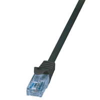 LogiLink Logilink patch kábel econline, cat.6a, u/utp, fekete, 0,25 m