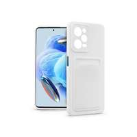 Haffner Haffner pt-6724 xiaomi redmi note 12 pro 5g/poco x5 pro 5g fehér szilikon hátlap kártyatartóval