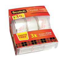 SCOTCH Scotch crystal clear 19mmx7,5m 2+1 ragasztószalag-adagoló