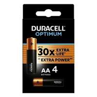 Duracell Elem, aa ceruza, 4 db, duracell "optimum" 10pp110015