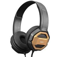 SNOPY Snopy fejhallgató - sn-101 bonny gold (stereo, mikrofon, 3.5mm jack, hangerőszabályzó, 1m kábel, fekete-arany) 34615