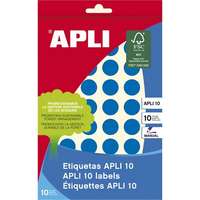 APLI Etikett, 16 mm kör, kézzel írható, színes, apli, kék, 432 etikett/csomag 02739