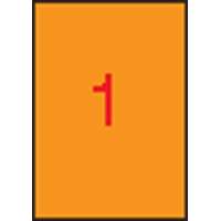 APLI Etikett, 210x297 mm, színes, apli, neon narancs, 100 etikett/csomag 11748