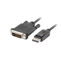 LANBERG Lanberg displayport male v1.2 - dvi-d male (24+1) dual link fekete kábel, 1m