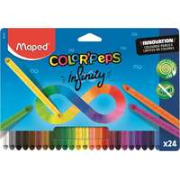 MAPED Színes ceruza készlet, háromszögletű, maped "colorpeps infinity", 24 különböző szín 861601