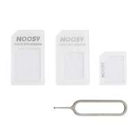 Noosy Noosy sim adapter (nano sim kártyát micro sim és normál méretű kártyára alakítja át, kártya kiemelő) fehér gp-71897