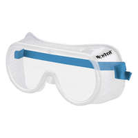 EXTOL CRAFT Védőszemüveg, víztiszta, sík polikarbonát lencse, gumis fejpánt, ce, optikai osztály: 1, ütődés elleni védelmi osztály:f