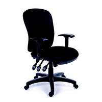 MAYAH Irodai szék, állítható karfával, fekete gyöngyszövet-borítás, fekete lábkereszt, mayah "comfort" 11191-02a black
