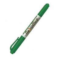 FLEXOFFICE Alkoholos marker, 0,4/1,0 mm, kúpos, kétvégű, flexoffice "pm01", zöld fo-pm01green