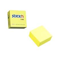 STICK N Stickn 76x76 mm 400 lap neon sárga öntapadó kockatömb 21010