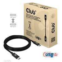 CLUB 3D Kab club3d usb4 gen3x2 type-c bi-directional usb-if certified cable 8k60hz, data 40gbps, pd 240w(48v/5a) epr m/m cac-1576