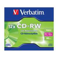 VERBATIM Verbatim serl 80/700mb 8-12x cd-rw normál tok (43148)