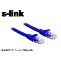 S-LINK S-link kábel - sl-cat602bl (utp patch kábel, cat6, kék, 2m) 13939