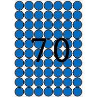 APLI Etikett, 19 mm kör, színes, a5 hordozón, apli, kék, 560 etikett/csomag 12104