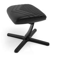 noblechairs Gamer szék kiegészítő noblechairs lábtartó footrest2, valódi bőr fekete nbl-fr-rl-blk