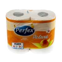 PERFEX Toalettpapír perfex deluxe 3 rétegű 4 tekercses barack