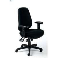 MAYAH Irodai szék, állítható karfás, exkluzív fekete szövetborítás, fekete lábkereszt, mayah "bubble" cm1023 black