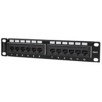 Manhattan Manhattan patch panel - cat6 utp árnyékolatlan patch panel, 12 portos, 10" 1u, fekete 720748