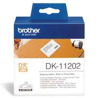 Brother Brother etikett címke dk-11202, elővágott (stancolt), papír címke, fehér alapon fekete, 300 db dk11202