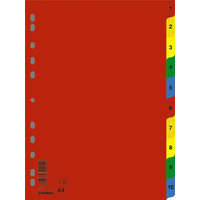 DONAU Regiszter, műanyag, a4, 1-10, donau, színes 7712095pl-99