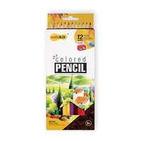 COLOKIT Színes ceruza készlet, hatszögletű, hegyezővel, colokit, 12 különböző szín cpc-c012