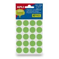APLI Etikett, 19 mm kör, kézzel írható, színes, apli, zöld 100 etikett/csomag 2066