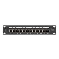 LANBERG Lanberg ppf5-9012-b 10"/1u 12port cat5e ftp árnyékolt fekete patch panel