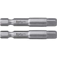 FORTUM Adapter klt. 2 db, dugókulcsok gépi befogásához; s2 acél, 1/4", 50 mm, bliszteren