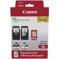 Canon Canon pg-560 xl + cl-561 xl multipack tintapatron + photo paper value pack 3712c008