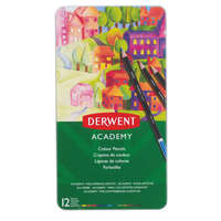 DERWENT Színes ceruza készlet, fém doboz, derwent "academy", 12 különböző szín 2301937