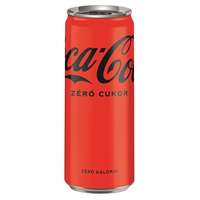 COCA-COLA üdítőital, szénsavas, 0,33 l, dobozos, coca cola "coca cola zero" 609223/609222